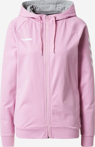 Hummel Sportsweatjacke in Lila: predná strana