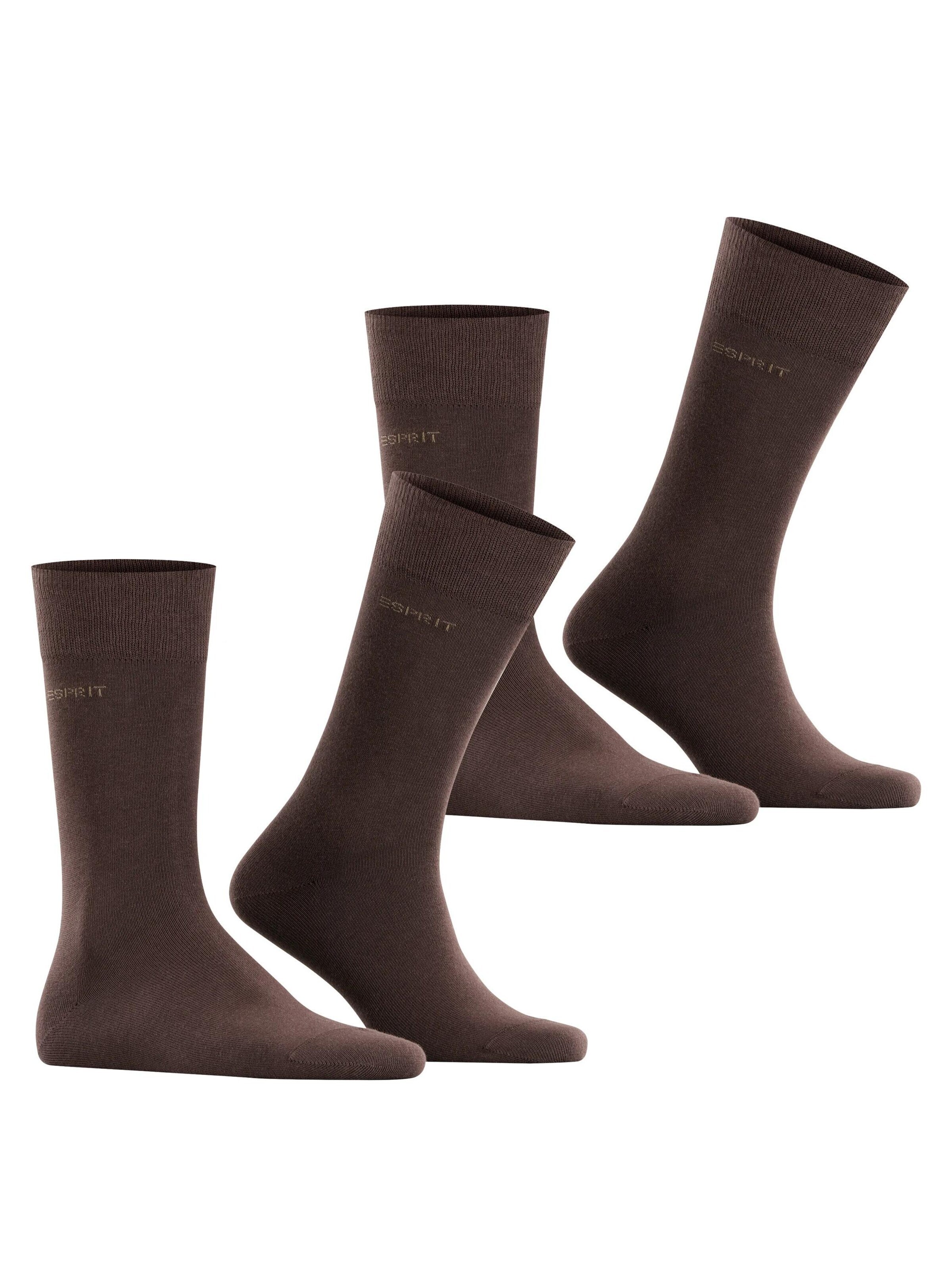 ESPRIT Socken 'Basic Uni 2-Pack'‌ in Braun