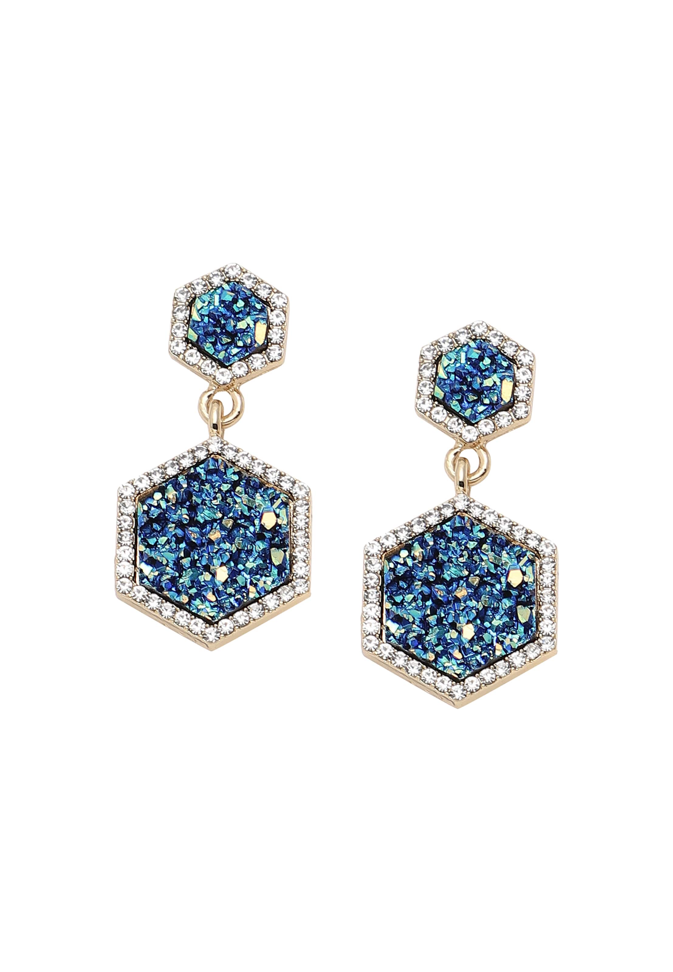 Boucles d'oreilles SOHI en or : devant