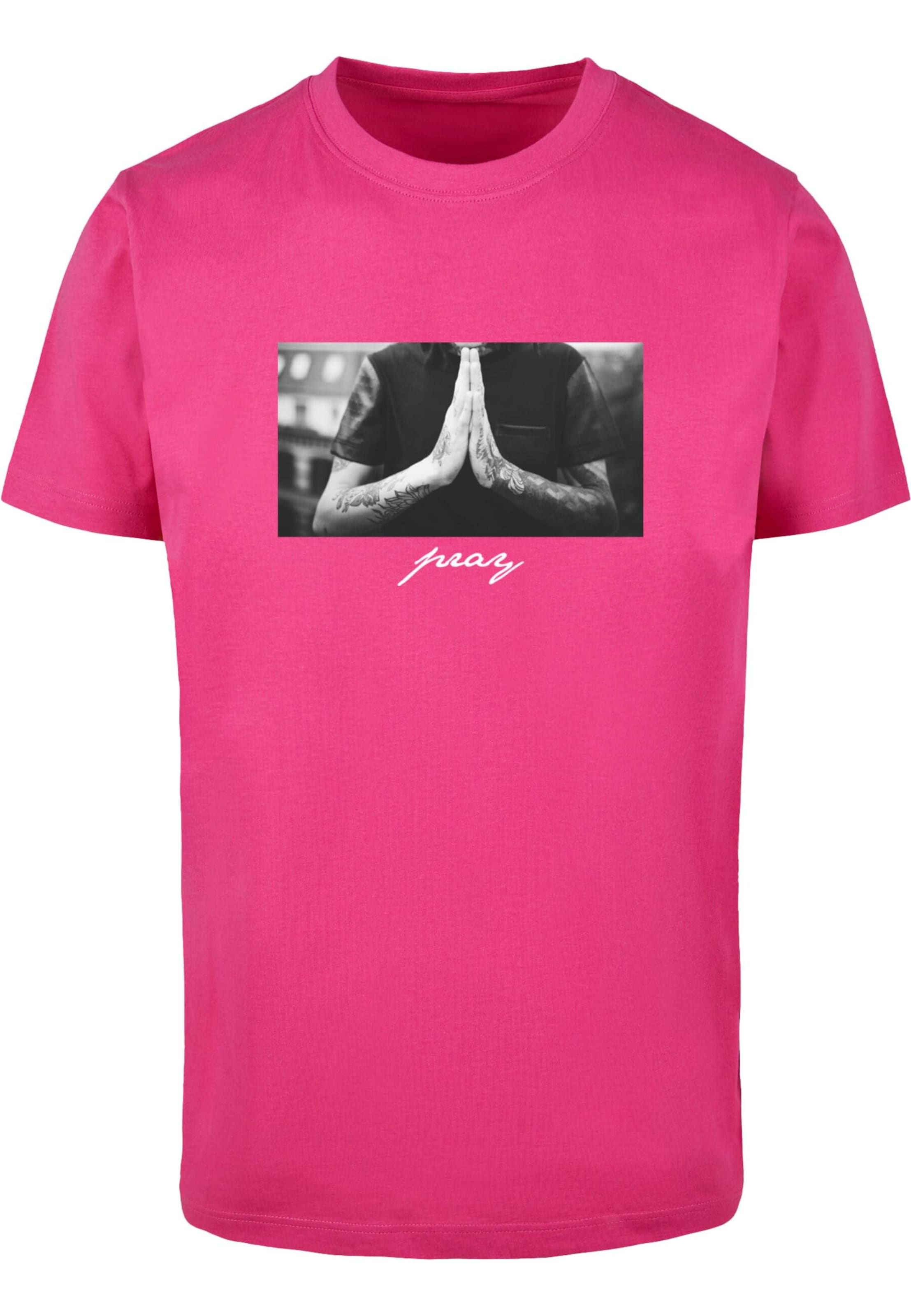 Mister Tee T-Shirt 'Pray' in Pink: Vorderseite