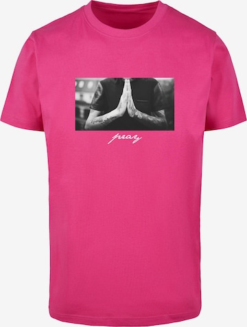 Maglietta 'Pray' di Mister Tee in rosa: frontale