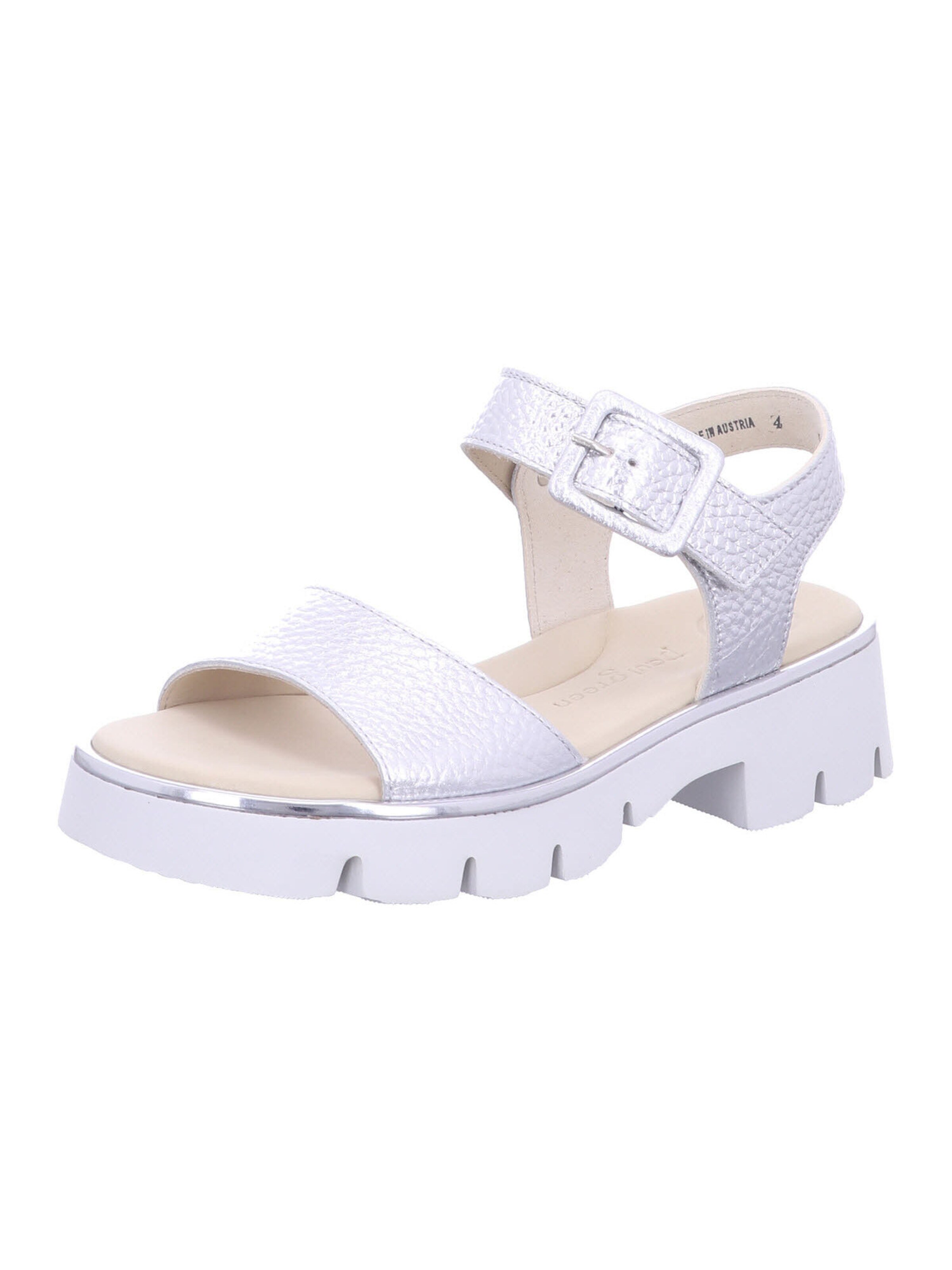 Paul Green Strap Sandals in Silver: front