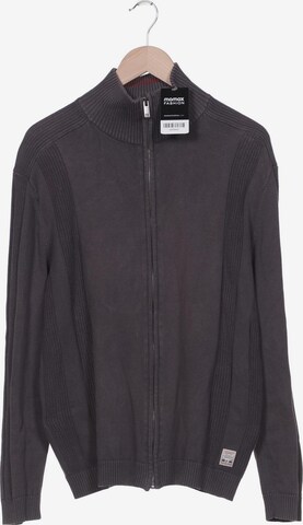 ESPRIT Sweatshirt & Zip-Up Hoodie in XL in Grey: front