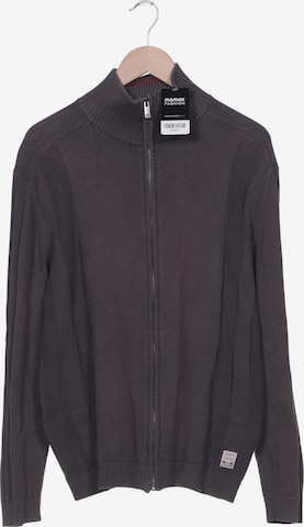 ESPRIT Sweatshirt & Zip-Up Hoodie in XL in Grey: front
