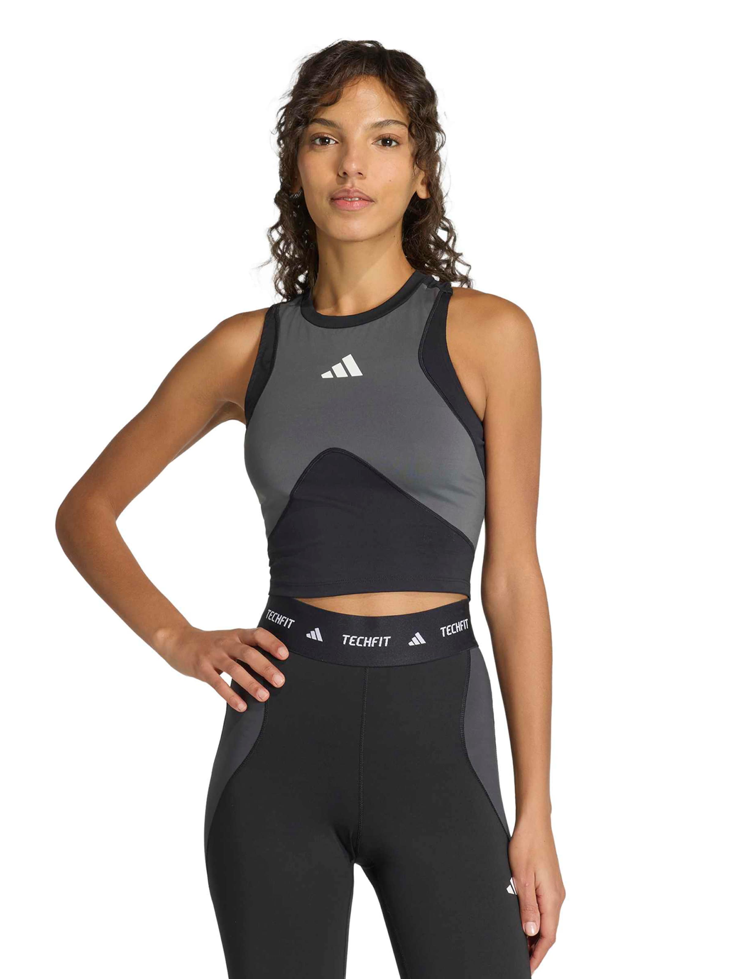 ADIDAS PERFORMANCE Športni top | črna barva: sprednja stran