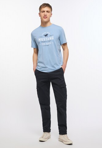MUSTANG Slim fit Cargo trousers 'Be Flex' in Blue