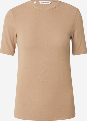 T-shirt 'Fenja' Soft Rebels en marron : devant