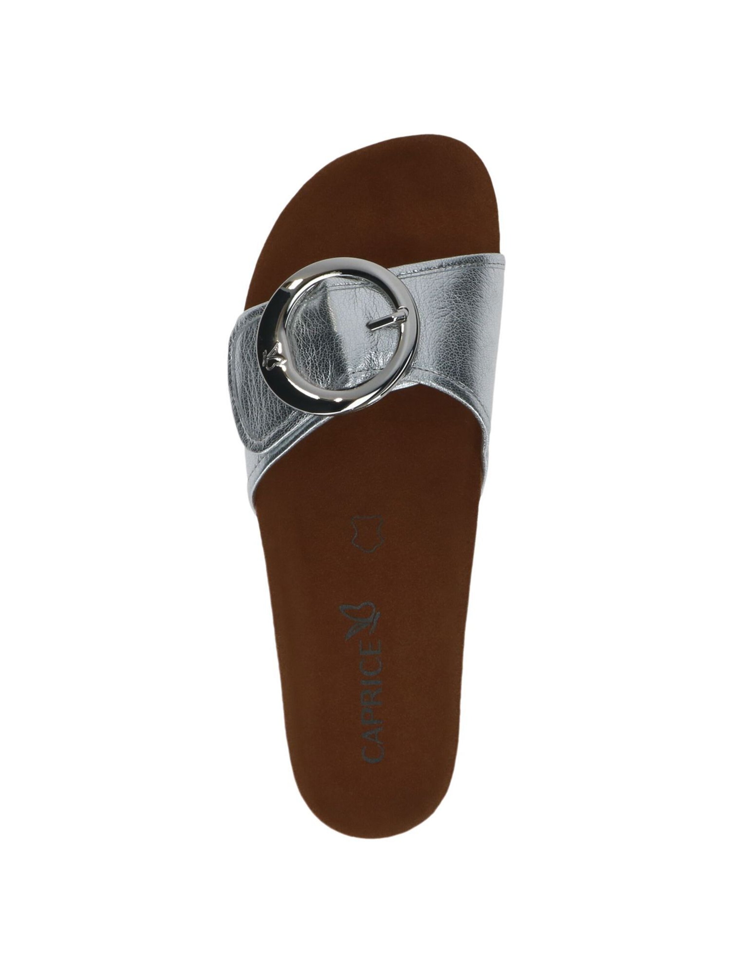 CAPRICE Mules in Silver