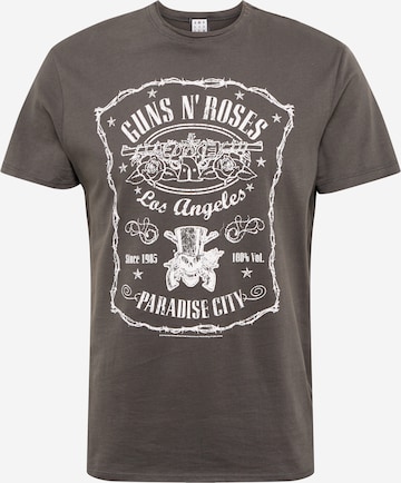 AMPLIFIED Regular Fit Paita 'GUNS N ROSES' värissä harmaa: etupuoli