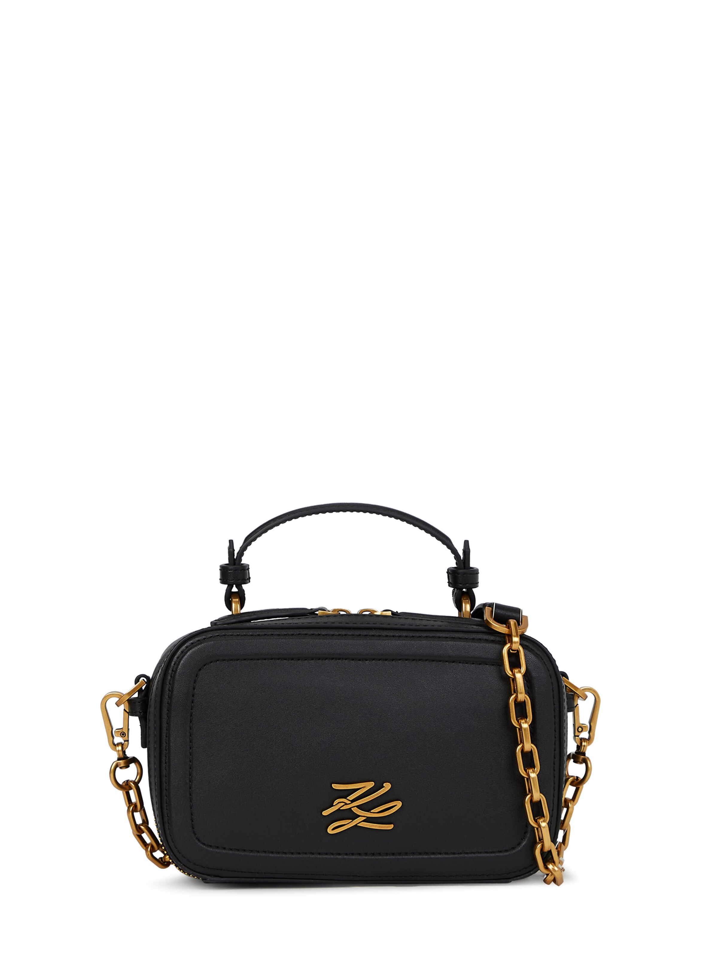 Karl Lagerfeld Чанта с презрамки в черно: отпред