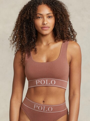 Polo Ralph Lauren Bustier BH ' SCOOP NECK TOP ' in Beige: voorkant