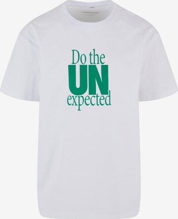 Maglietta 'Do The Unexpected' di MT Upscale in bianco: frontale