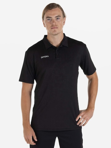 Divina Poloshirt 'Caligo' in Schwarz: Vorderseite