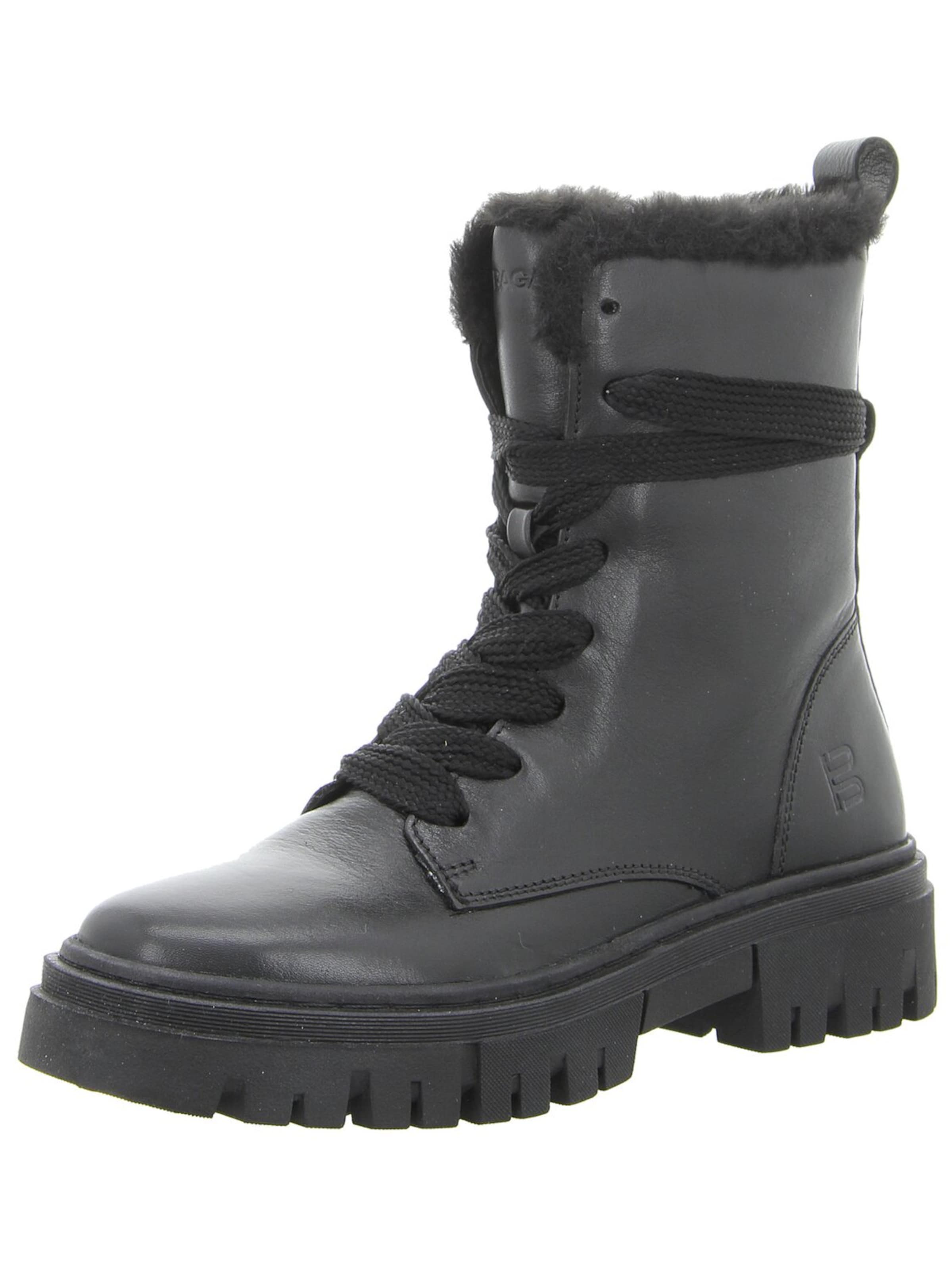 TT. BAGATT Schnürstiefel 'Damen Stiefelette D31AUJ311069-1010 Echt Leder in schwarz' in Schwarz: Vorderseite