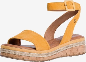 TAMARIS Sandalen met riem in Geel: voorkant