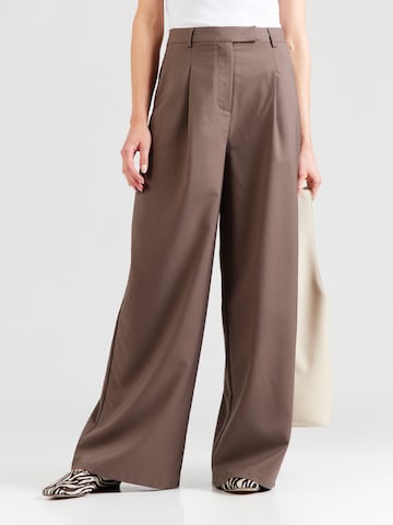 ABOUT YOU Wide leg Byxa 'Masha' i brun: framsida