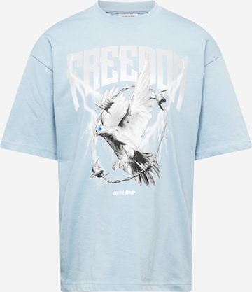 Sixth June Shirt 'FREEDOM' in Blue: front