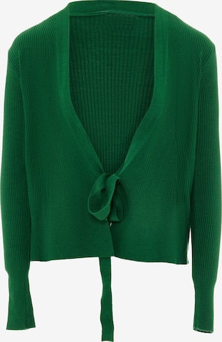 YASANNA Gebreid vest in Groen: voorkant