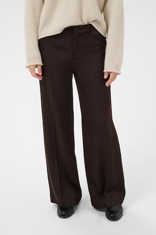 Part Two Wide leg Pants 'Ninnesas' in Brown: front