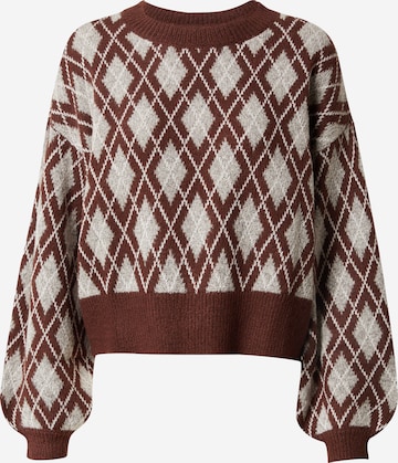 Pull-over 'BATE' JDY en marron : devant