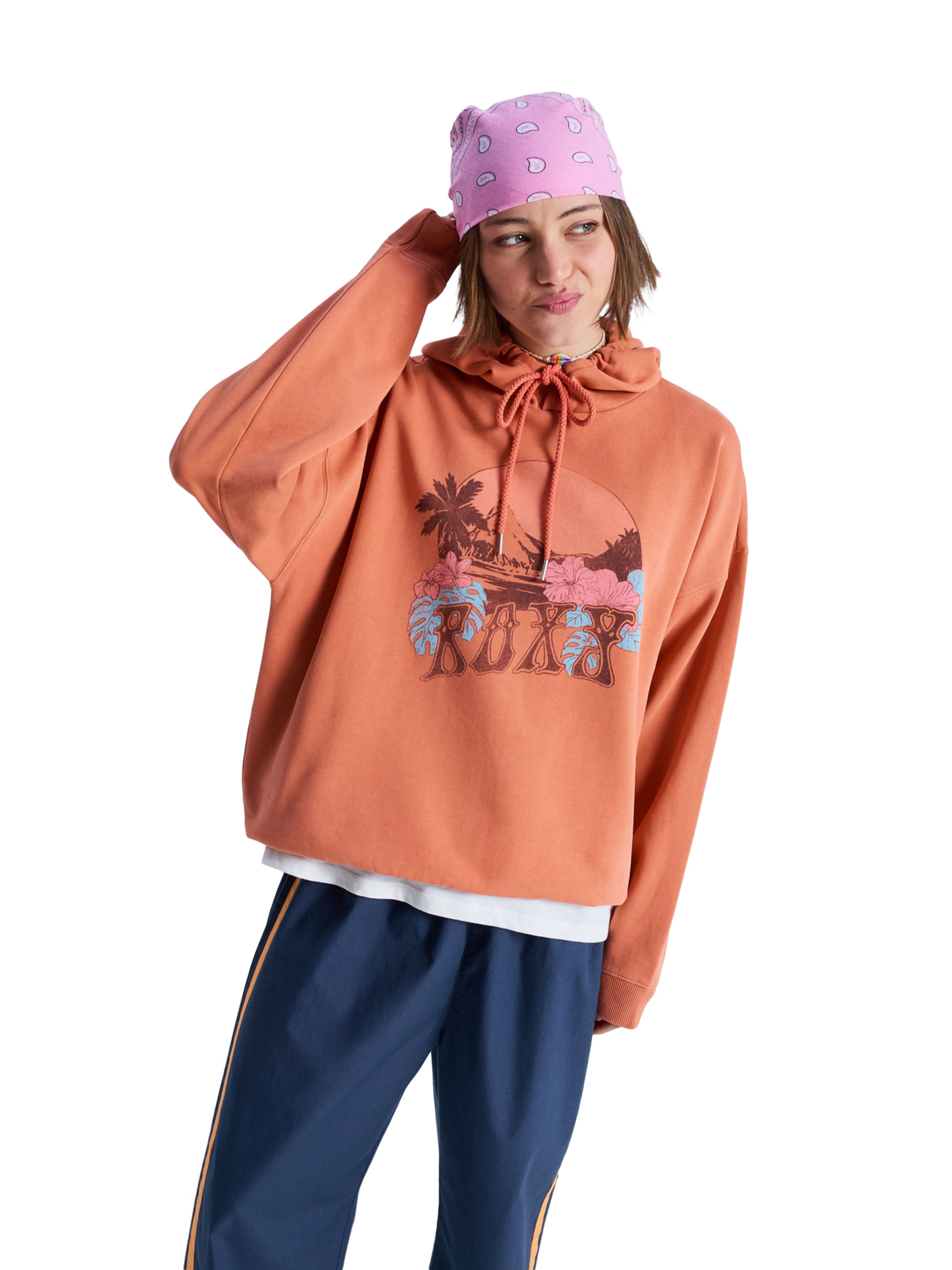 Sweat-shirt 'Lineup' ROXY en orange : devant