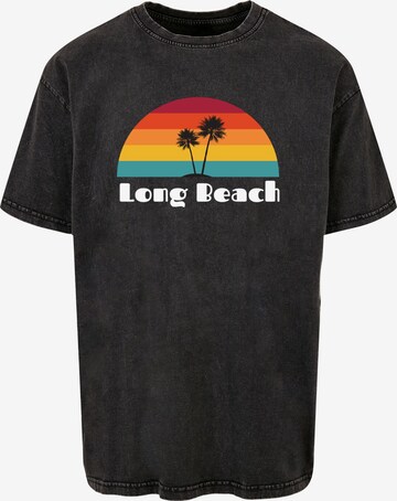 Merchcode T-Shirt 'Long Beach' in Grau: predná strana