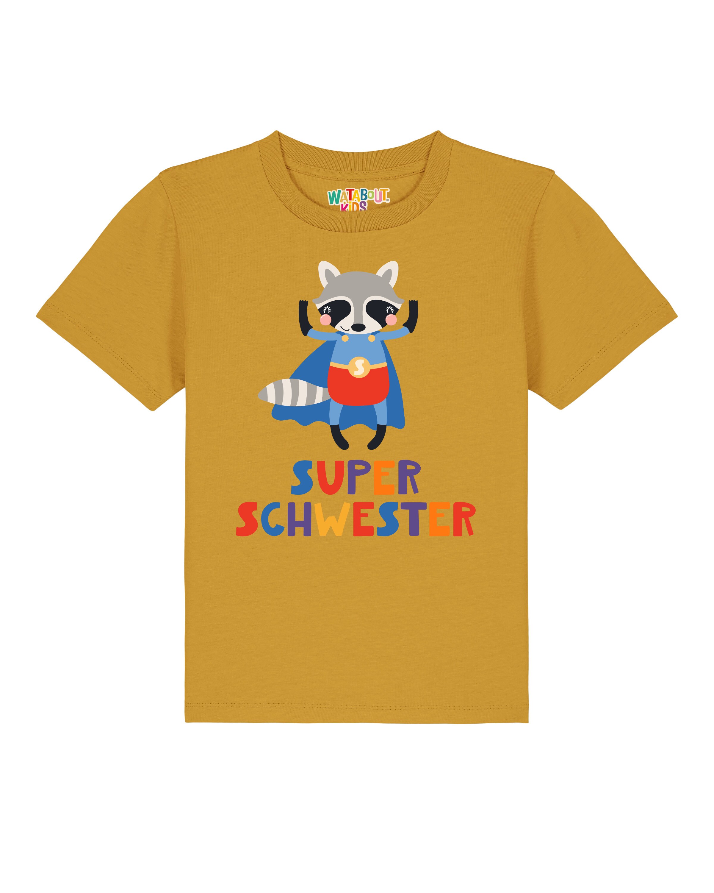 T-Shirt 'Superschwester' watabout.kids en jaune : devant