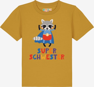 T-Shirt 'Superschwester' watabout.kids en jaune : devant