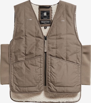 G-Star RAW Bodywarmer in Bruin: voorkant