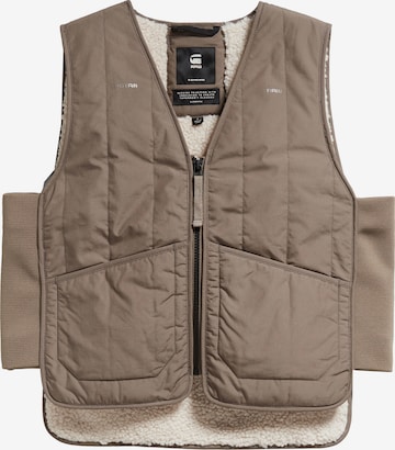 G-Star RAW Vest in Brown: front