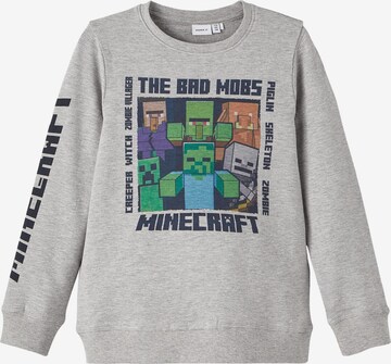 NAME IT Sweatshirt 'Nol Minecraft' i grå: forside