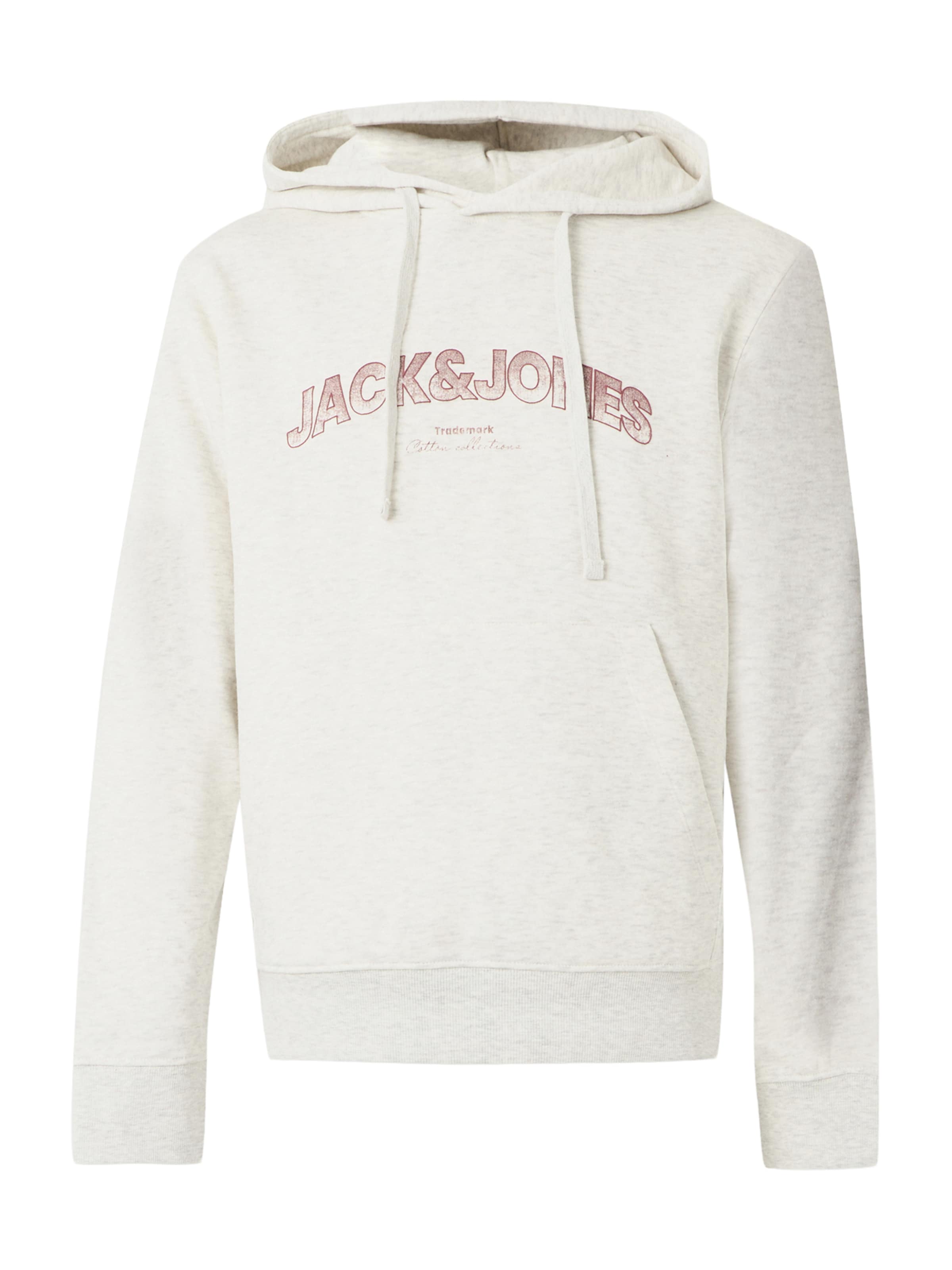 balts JACK & JONES Sportisks džemperis 'JJAVERY': no priekšpuses