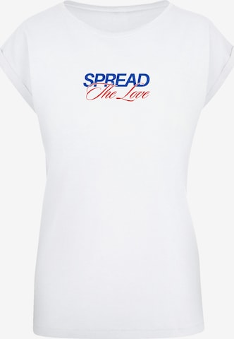 T-shirt 'Spread The Love Valentinstag' F4NT4STIC en blanc : devant