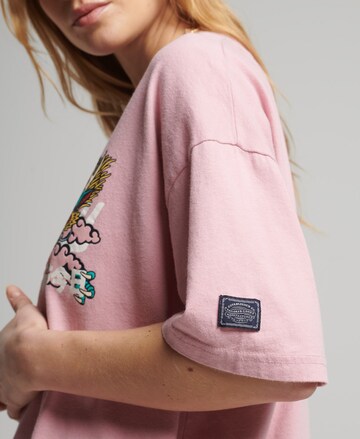 Superdry Shirt 'VINTAGE' in Pink