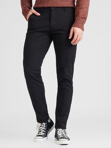 JACK & JONES - regular Pantalón chino 'Marco Fury' en negro: frente