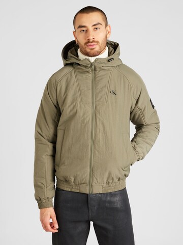 Veste mi-saison 'HARRINGTON' Calvin Klein Jeans en vert : devant