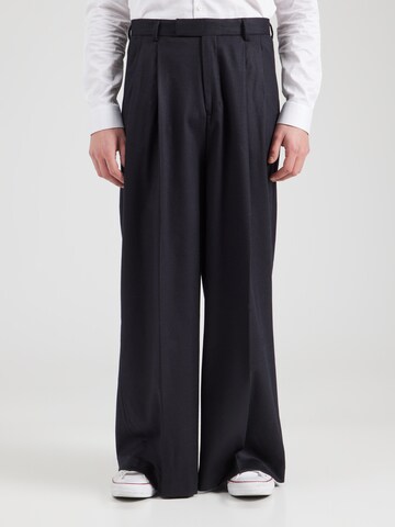 TOPMAN - Pierna ancha Pantalón plisado en azul: frente
