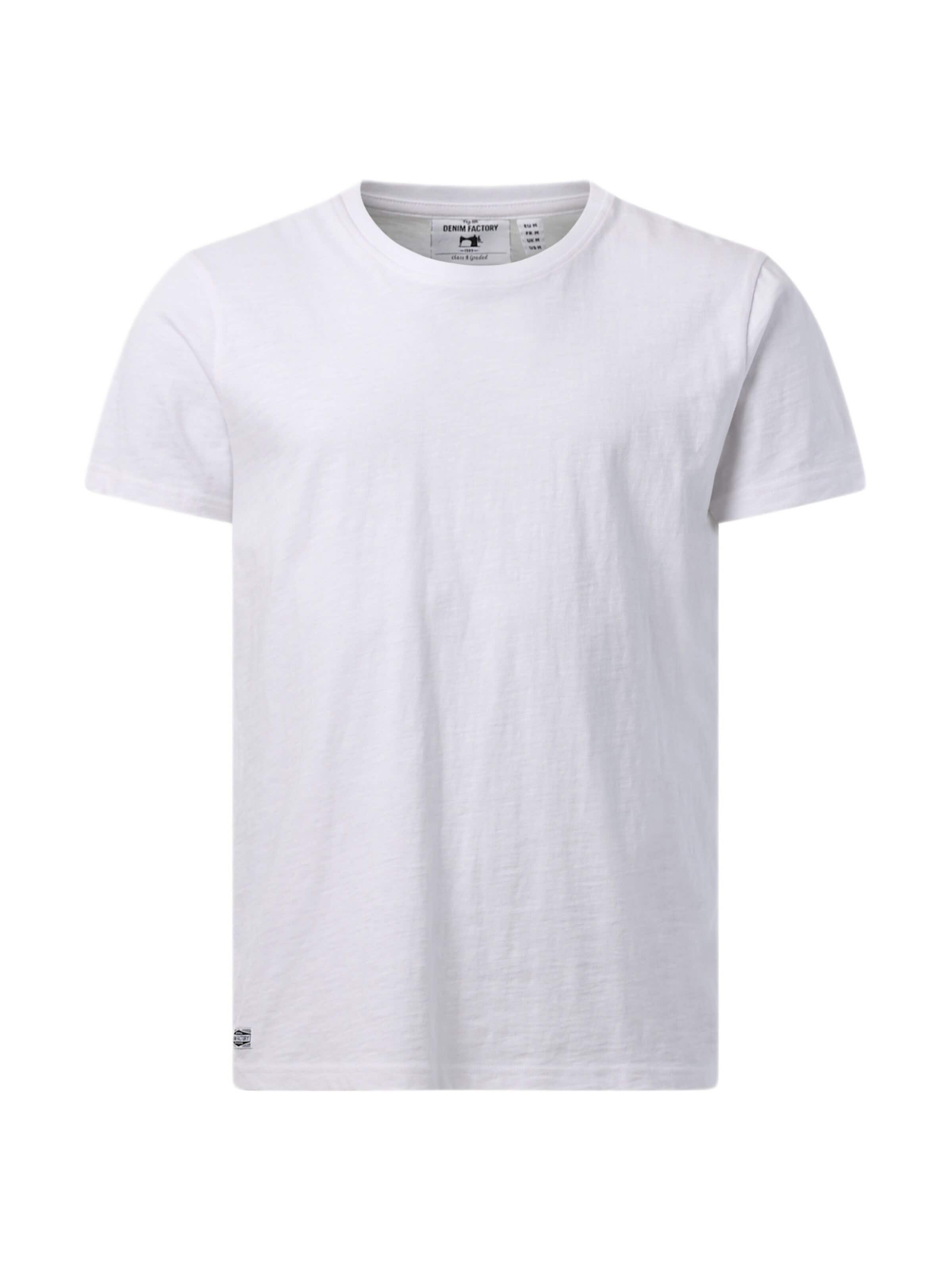 Denim Factory Shirt 'Denver' in Wit: voorkant