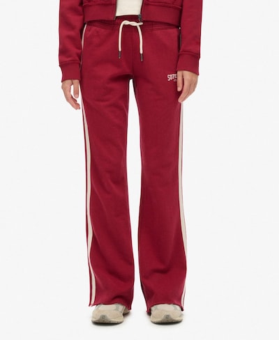 Superdry & Co Pantalon en bordeaux / blanc naturel, Vue avec produit