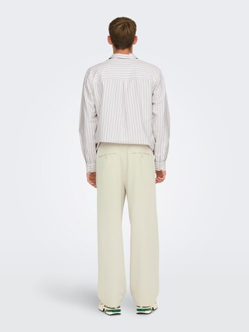 smėlio Only & Sons Laisvas „Chino“ stiliaus kelnės 'ONSBob-Le'
