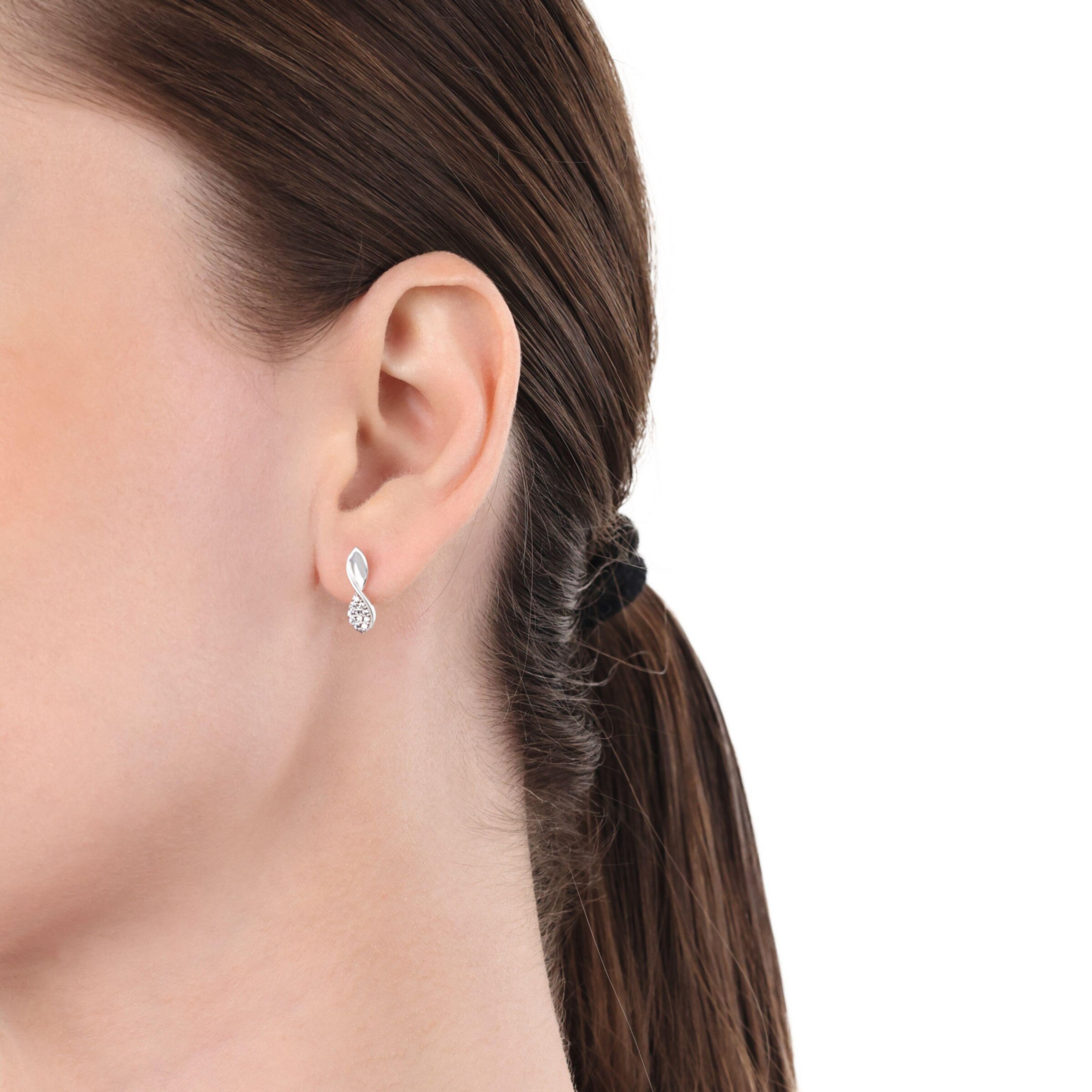 AMOR Earrings in Silver: front