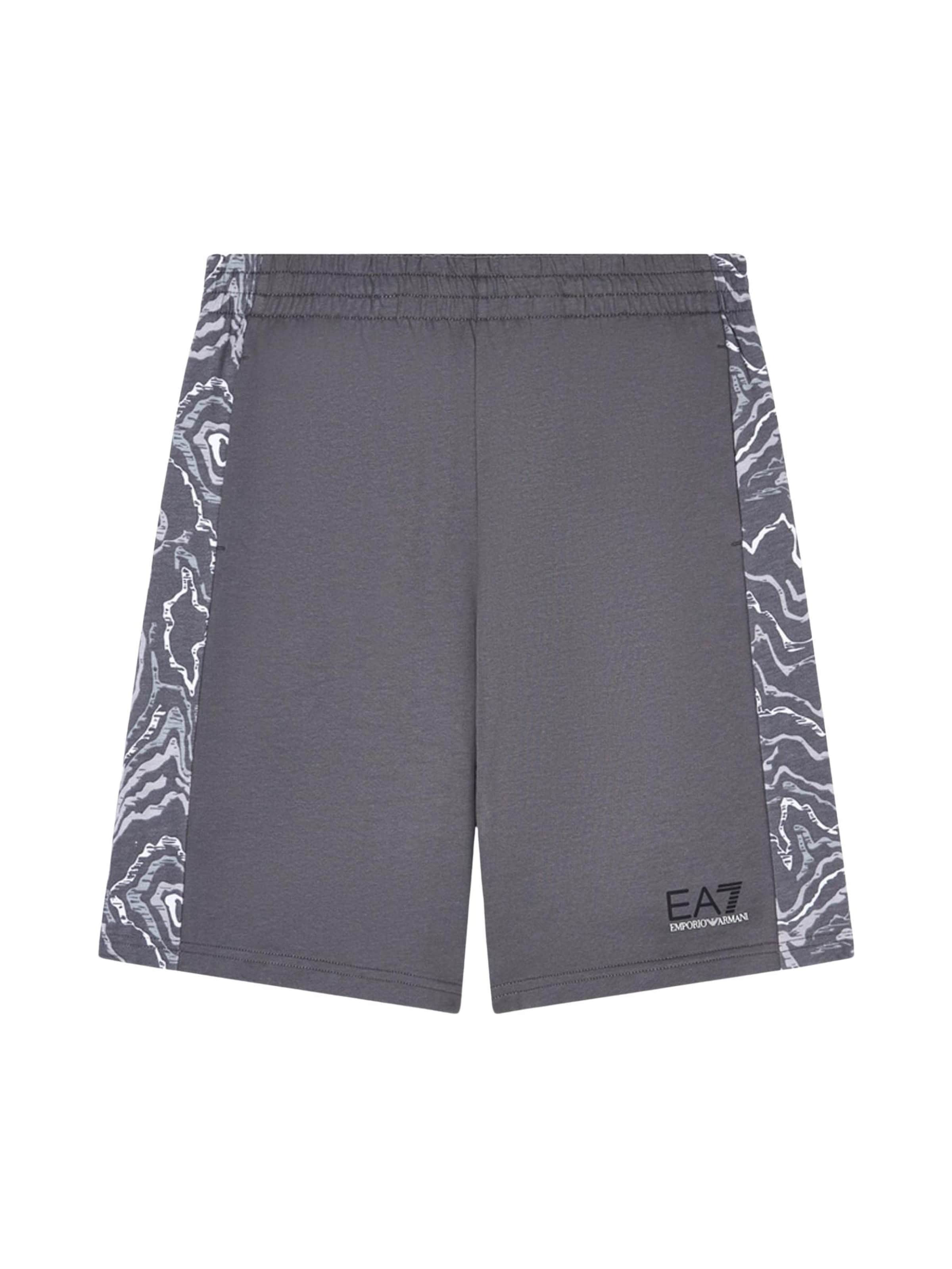 Shorts de bain EA7 Emporio Armani en gris : devant