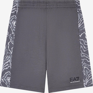 Shorts de bain EA7 Emporio Armani en gris : devant
