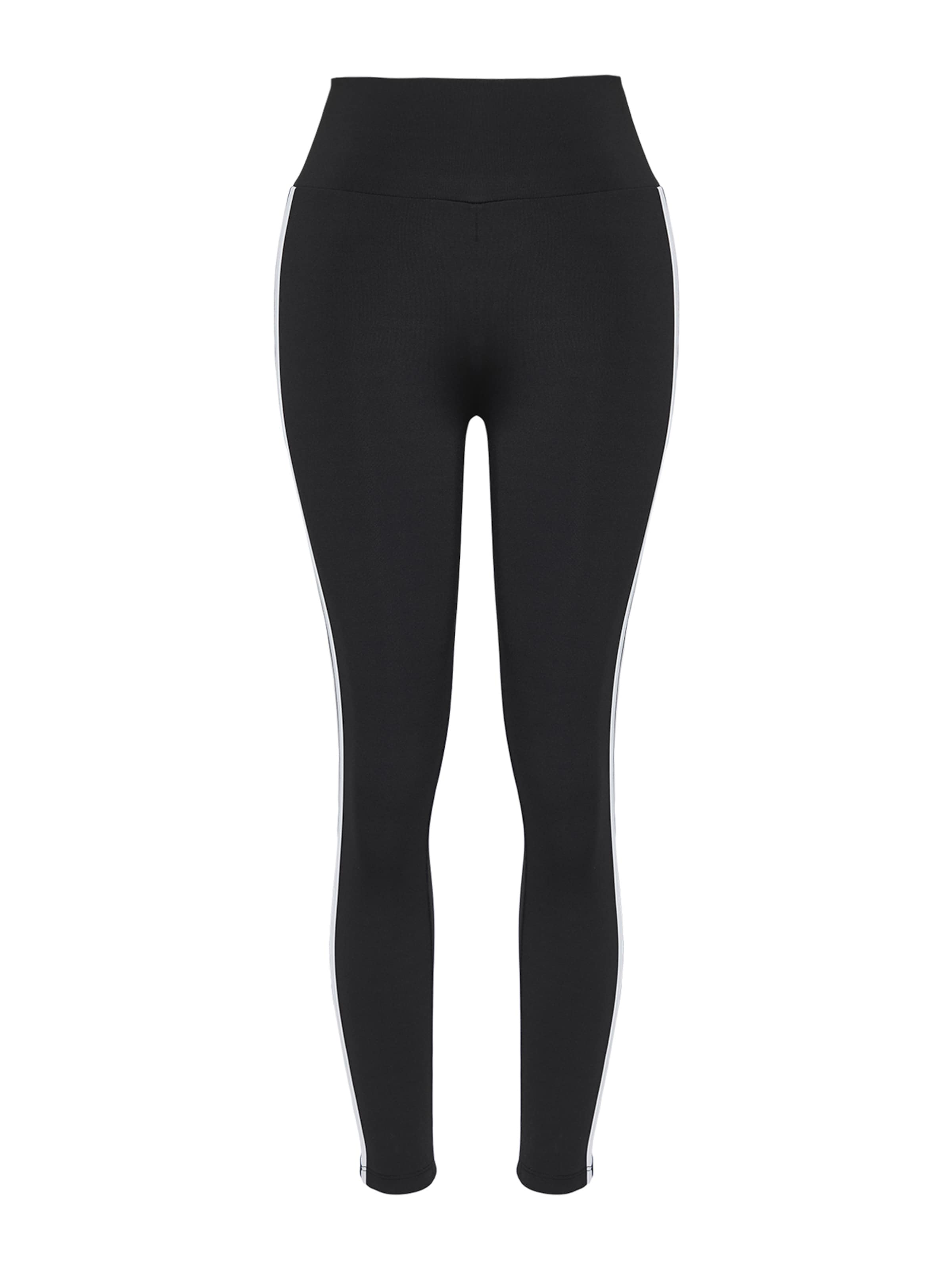 Trendyol Skinny Legíny – černá: přední strana