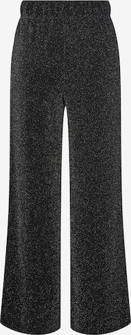 PIECES Wide leg Pants 'LINA' in Black