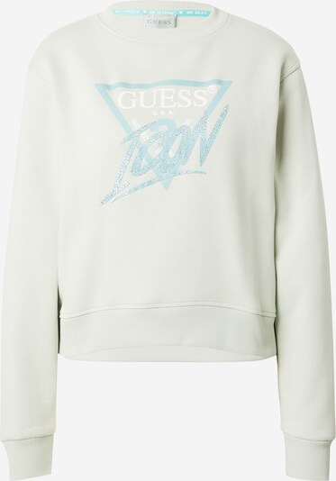 GUESS Sweatshirt i ljusblå / pastellgrön / vit, Produktvy