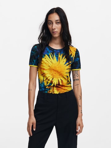 T-shirt Desigual en bleu : devant