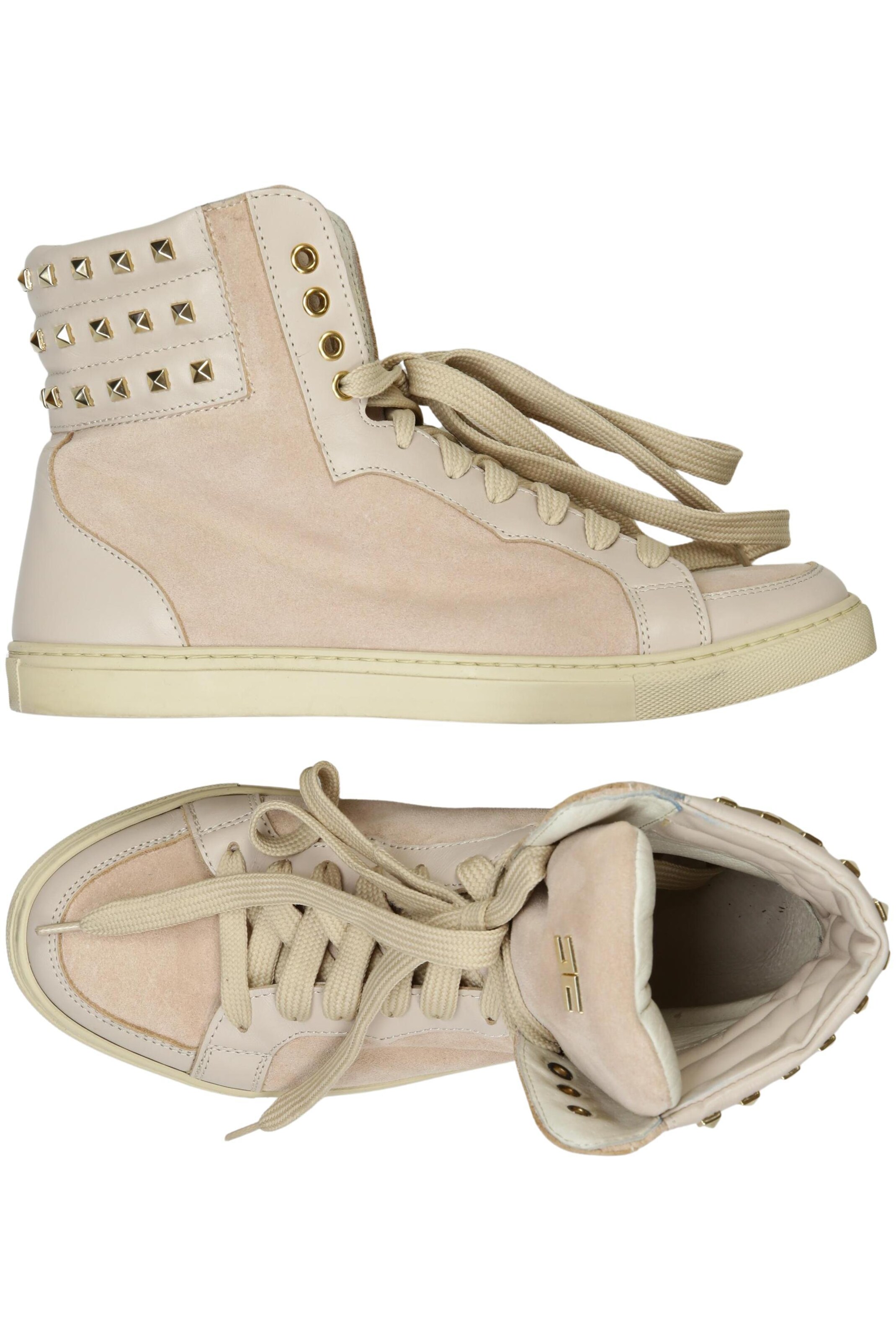 Elisabetta Franchi Dress Boots in 38 in Beige: front