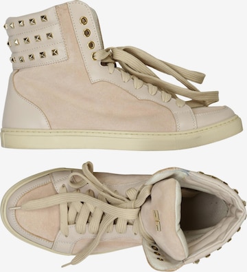 Elisabetta Franchi Dress Boots in 38 in Beige: front