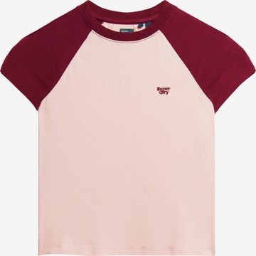 Superdry T-Shirt 'Essential' in Pink: predná strana